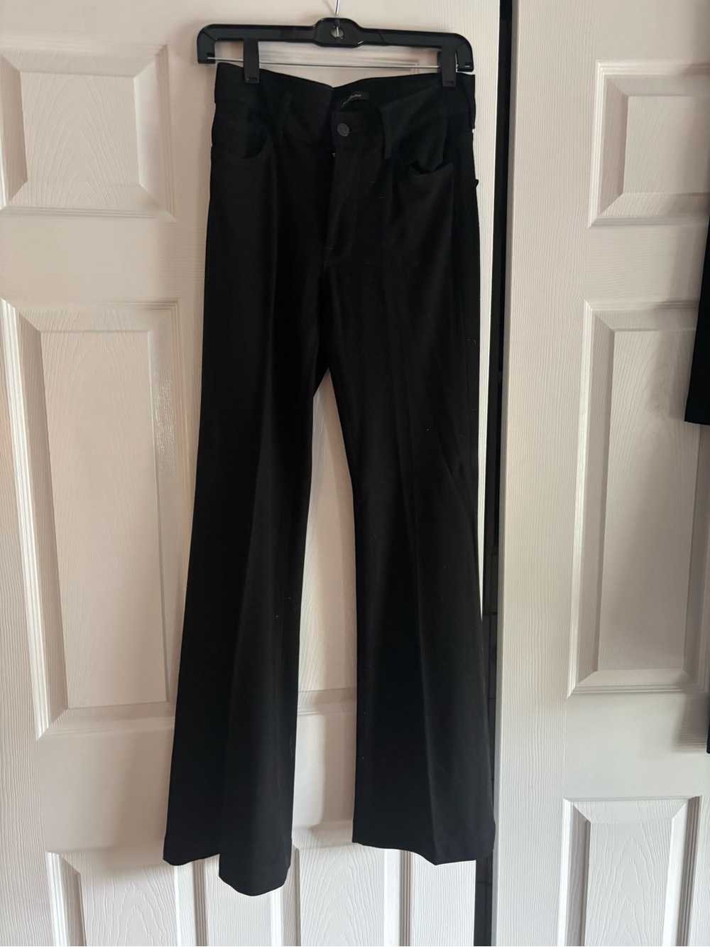 7 For All Mankind Black Flared Trousers